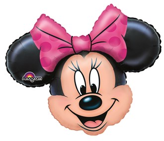 28in Minnie Mouse Head Shaped Foil Balloon