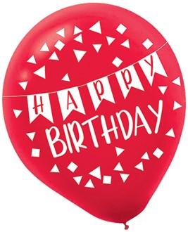 A Reason to Celebrate Happy Birthday Latex Balloons 12 inch 15ct