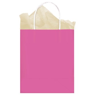 Bag Kraft Med Solid Brght Pink 