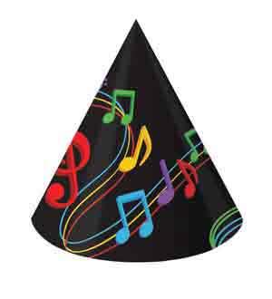 Dancing Music Notes Hat 8ct - Child Size