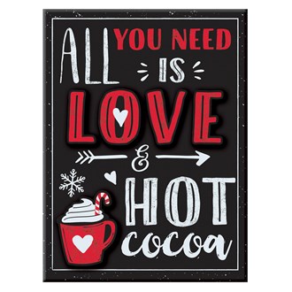 All You Need is Love and Cocoa Easel Sign 1ct