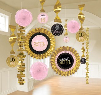 Blush Sweet Sixteen Paper And Foil Decorating Kit 1ct