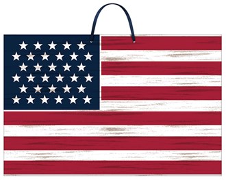 American Flag Hanging Sign
