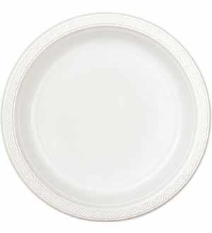 Bright White Plastic Plate (S) 12ct