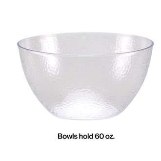 Clear Pebble 60oz Plastic Bowl