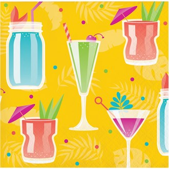 Colorful Cocktails Beverage Napkin 16ct