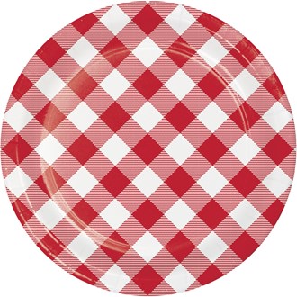 Classic Gingham Luncheon Plate 8ct