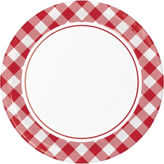 Classic Gingham Dinner Plate 8ct