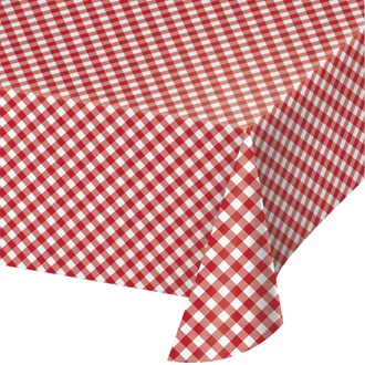 Classic Gingham Paper Tablecover All Over Print 54in x 102in 1ct