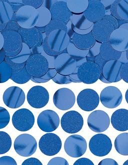 Confetti Glittered Circle 2.25oz Blue