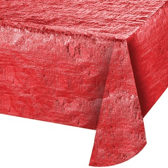 Decor Tablecover Metallic Red 54inx108in 1ct