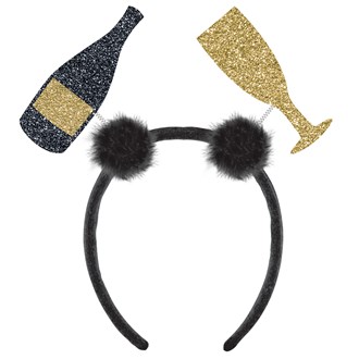  New Year Eve Champagne & Flute Headbopper 1ct