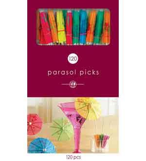 Assorted Parasol Pick 4 inch 120ct