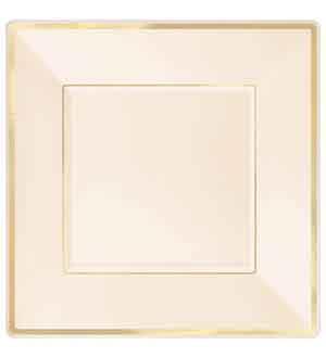 Cream G Plastic Plate 7.25in Square