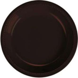 Brown Plastic Plate (L) 20ct