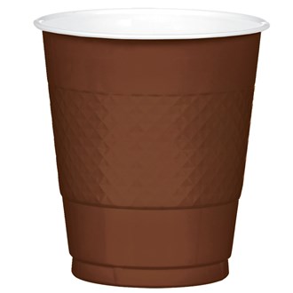 Brown Plastic Cup 12oz 20ct