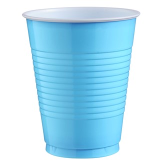 Caribbean Blue Plastic Cup 16oz 50ct