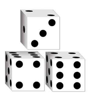 Casino Dice Favor Boxes 3.25x3.25x.3.25