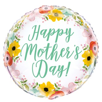 Happy Mom Day Foil Balloon 18in