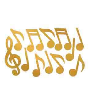 Music Gold Foil Musical Note Silhouette