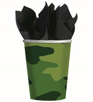 Camouflage Cup 9oz 8ct