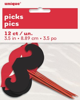 Lips - Mustche Pick - 3.5in 12ct