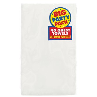 2-Ply Frosted White Guest Towel 40ct