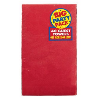 2-Ply Guest Towel Apple Red 40ct