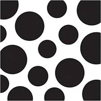 Black Chevron Dots Napkin (S) 2-Ply