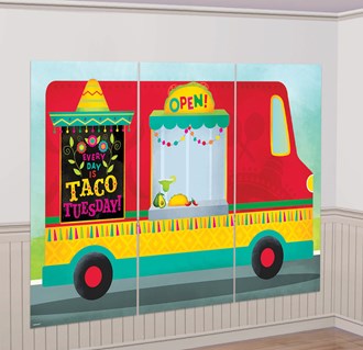 3 Panel Taco Truck Scene Setter 3ct