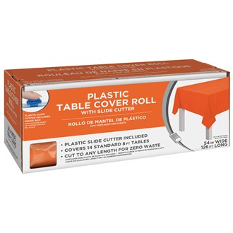 Boxed Plastic Tablecover Roll Orange Peel 54 inch x 126 feet 1ct