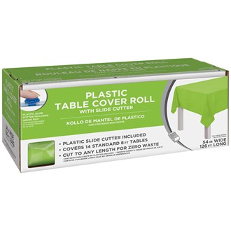 Boxed Plastic Tablecover Roll Kiwi 54 inch x 126 feet 1ct