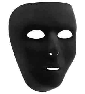 Black Full Face Mask 1ct