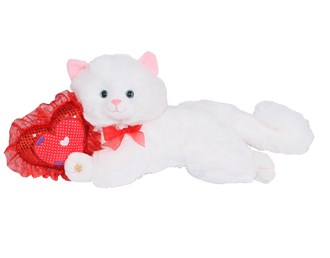 15in Sassy Cat Red Heart