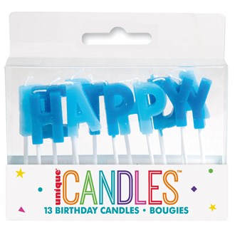 Birthday Candles Blue Letter Picks