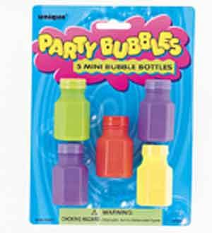 Party Favor Bubble Mini Bottles 5ct