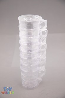 Coffee Mug Plastic 8ct Clear