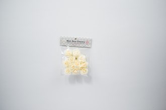 1 3/4in Decorative Foam Flowers-12pc - Ivory
