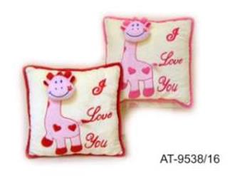 Cushion Giraffe Pink 16in