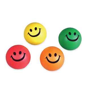 Squeeze Ball Smiley 2.5 in 12ct