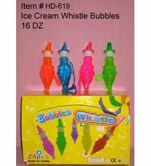 Bubble Ice Cream Whistle Bubbles