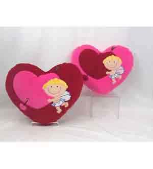 Cupid Heart Cushion Santa Mania 16in
